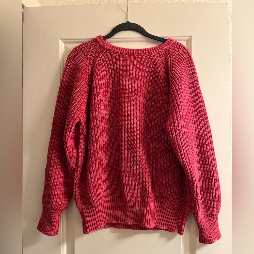 L.L. Bean Women's Red Crew Neck Sweater